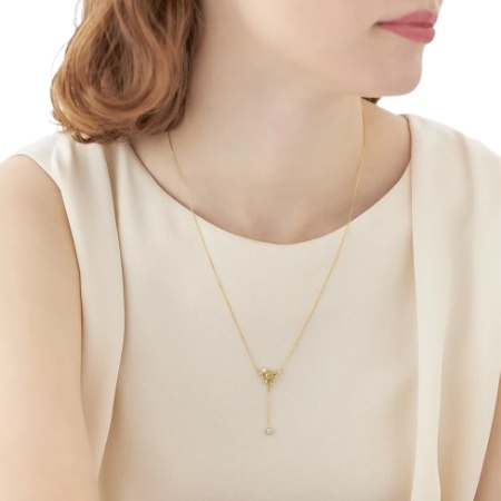 カナルヨンドシー Canal 4℃ カナル4℃ ネックレス シルバー MIMOSA Collection ミモザ Y字 クォーツ/ペリドット レディース ブランド 正規品 新品 ギフト プレゼント 人気 おすすめ 誕生日 記念日 クリスマス 送料無料 ラッピング無料_3