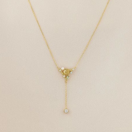 カナルヨンドシー Canal 4℃ カナル4℃ ネックレス シルバー MIMOSA Collection ミモザ Y字 クォーツ/ペリドット レディース ブランド 正規品 新品 ギフト プレゼント 人気 おすすめ 誕生日 記念日 クリスマス 送料無料 ラッピング無料_4