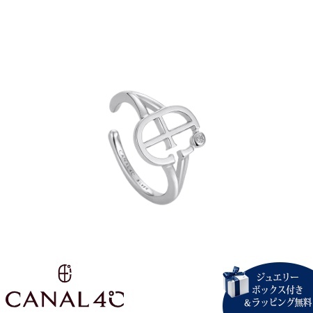 カナルヨンドシー Canal 4℃ カナル4℃ リングカフ シルバー ロゴ ミニマル キュービックジルコニア レディース ブランド 正規品 新品 ギフト プレゼント 人気 おすすめ 誕生日 記念日 クリスマス 送料無料 ラッピング無料