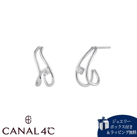 カナルヨンドシー Canal 4℃ カナル4℃ ピアス シルバー EARFLOW シンプル キュービックジルコニア レディース ブランド 正規品 新品 ギフト プレゼント 人気 おすすめ 誕生日 記念日 クリスマス 送料無料 ラッピング無料