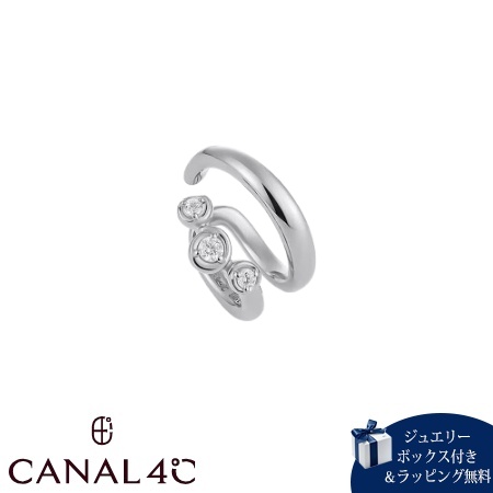 カナルヨンドシー Canal 4℃ カナル4℃ イヤーカフ 左耳用 シルバー EARFLOW 3石 キュービックジルコニア レディース ブランド 正規品 新品 ギフト プレゼント 人気 おすすめ 誕生日 記念日 クリスマス 送料無料 ラッピング無料 13,552円