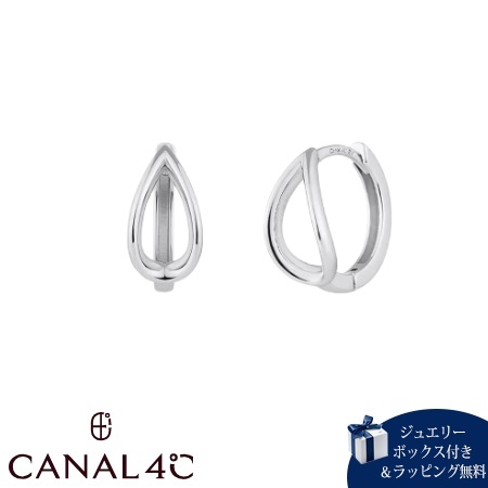カナルヨンドシー Canal 4℃ カナル4℃ ピアス シルバー EARFLOW しずく シンプル フープ  レディース ブランド 正規品 新品 ギフト プレゼント 人気 おすすめ 誕生日 記念日 クリスマス 送料無料 ラッピング無料