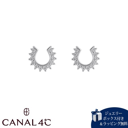 カナルヨンドシー Canal 4℃ カナル4℃ ピアス シルバー EARFLOW 馬蹄 シンプル キュービックジルコニア レディース ブランド 正規品 新品 ギフト プレゼント 人気 おすすめ 誕生日 記念日 クリスマス 送料無料 ラッピング無料