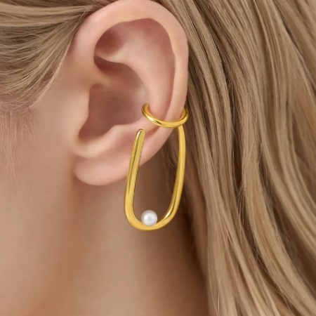 カナルヨンドシー Canal 4℃ カナル4℃ イヤーカフ 左耳用 シルバー EARFLOW  重ね着け 淡水パール レディース ブランド 正規品 新品 ギフト プレゼント 人気 おすすめ 誕生日 記念日 クリスマス 送料無料 ラッピング無料_3