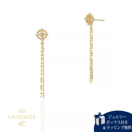 ヨンドシー 4℃ EAU DOUCE４℃ K10イエローゴールド ピアス トパーズ/ダイヤモンド の通販は 51,910円