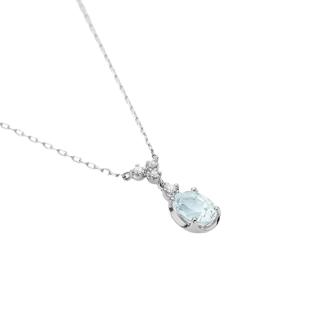 ヨンドシー 4℃ プラチナ ネックレス アクアマリン ダイヤモンド ブランド 正規品 新品 ギフト プレゼント 人気 おすすめ 誕生日 記念日 クリスマス 送料無料 ラッピング無料_1