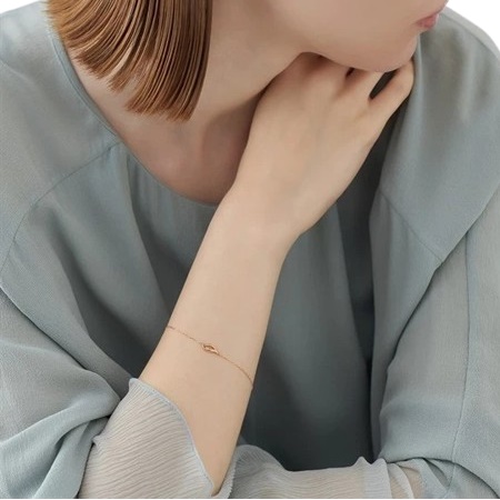 4℃ K10PG3粒ダイヤブレスレット ヨンドシー ラッピング無料