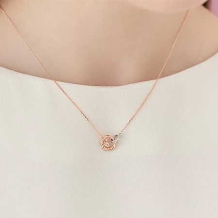 【送料無料】【ラッピング無料】ヨンドシー 4℃ SAKURA Collection シルバー ネックレス 桜 ローズクォーツ/ホワイトトパーズ_4