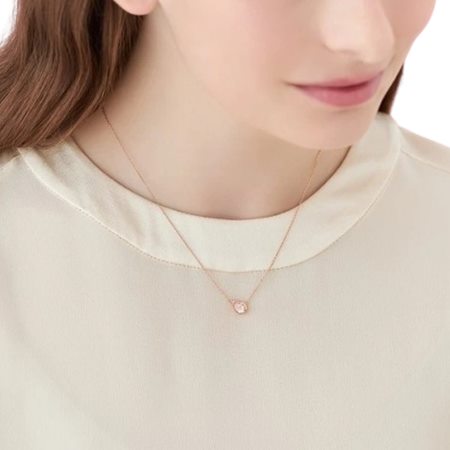 【送料無料】【ラッピング無料】ヨンドシー 4℃ SAKURA Collection シルバー ネックレス 桜 ローズクォーツ/ホワイトトパーズ_3