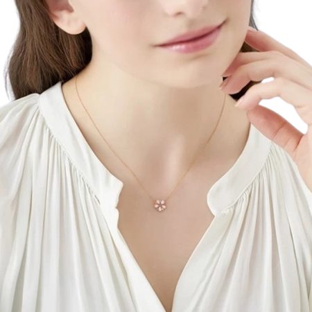 ヨンドシー 4℃ EAU DOUCE Spring Collection K18ピンクゴールド ネックレス ローズクォーツ ブランド 正規品 新品 ギフト プレゼント 人気 おすすめ 誕生日 記念日 クリスマス 送料無料 ラッピング無料_3