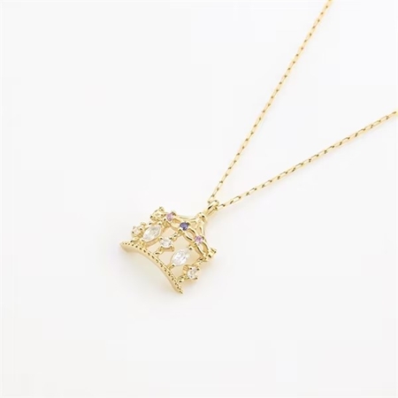【送料無料】【ラッピング無料】ヨンドシー 4℃ EAU DOUCE４℃ Summer Collection K10イエローゴールド ネックレス アイオライト アメシスト ホワイト トパーズ 