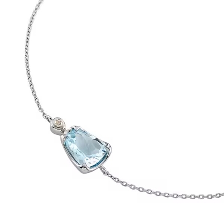 ヨンドシー 4℃ Summer Collection K10ホワイトゴールド ブレスレット Luminous cutシリーズ ブルー・トパーズ/ダイヤモンド ブランド 正規品 新品 ギフト プレゼント 人気 おすすめ 誕生日 記念日 クリスマス 送料無料 ラッピング無料_3
