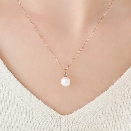 ヨンドシー 4℃ ネックレス K10ピンクゴールド シンプル アコヤパール/ホワイトトパーズ レディース ブランド 正規品 新品 ギフト プレゼント 人気 おすすめ 誕生日 記念日 クリスマス 送料無料 ラッピング無料_4