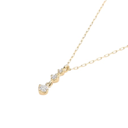 ヨンドシー 4℃ 首飾り K10黄色ゴールド 三石 揺れる 金剛石 レディース ブランド名 定まり品 新品 差し上げ物 差し上げ物 一般受け おすすめ 生まれ落ちる日 不死化日 クリスマス 貨物輸送無料 ラッピング無料