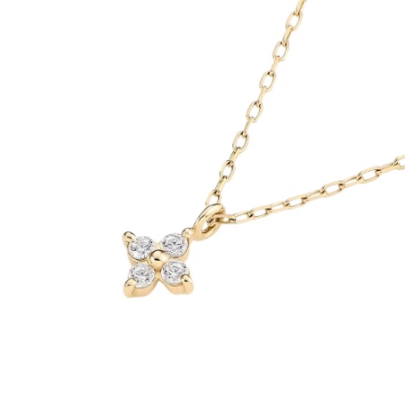 ヨンドシー 4℃ ネックレス K10イエローゴールド フラワー 花 キュービックジルコニア レディース ブランド 正規品 新品 ギフト プレゼント 人気 おすすめ 誕生日 記念日 クリスマス 送料無料 ラッピング無料_1