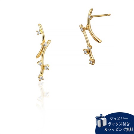 ヨンドシー 4℃ ピアス K18イエローゴールド ピアス ダイヤモンド