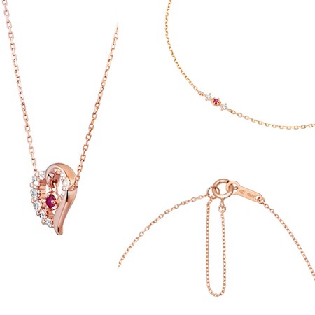 ヨンドシー 4℃ ネックレス ブレスレット 【7月誕生石】 限定 シルバー ネックレス&ブレスレット セット ルビー キュービックジルコニア|au PAY マーケット