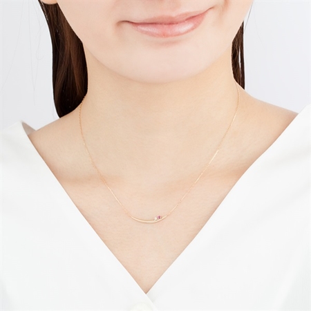 ヨンドシー 4℃ EAU DOUCE4℃ 7月誕生石 K10イエローゴールド ネックレス ルビー ダイヤモンド ブランド 正規品 新品 ギフト プレゼント 人気 おすすめ 誕生日 記念日 クリスマス 送料無料 ラッピング無料_1