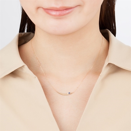 ヨンドシー 4℃ EAU DOUCE4℃ 9月誕生石 K10イエローゴールド ネックレス サファイア ダイヤモンド ブランド 正規品 新品 ギフト プレゼント 人気 おすすめ 誕生日 記念日 クリスマス 送料無料 ラッピング無料_1