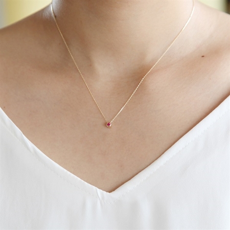ヨンドシー 4℃ EAU DOUCE4℃ 7月誕生石 K10イエローゴールド ネックレス ルビー ダイヤモンド ブランド 正規品 新品 ギフト プレゼント 人気 おすすめ 誕生日 記念日 クリスマス 送料無料 ラッピング無料_2