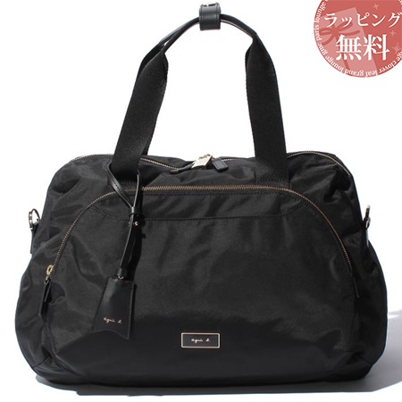 アニエスべー バッグ ボストンバッグ レディース 2Way ブラック agnes b ブランド 正規品 新品 ギフト プレゼント 人気 おすすめ 誕生日 記念日 クリスマス 送料無料 ラッピング無料