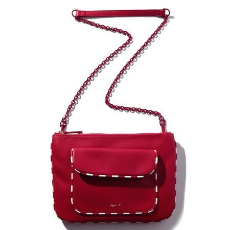 アニエスべー ショルダーバッグ 2way レッド系 agnes b ブランド 正規品 新品 ギフト プレゼント 人気 おすすめ 誕生日 記念日 クリスマス 送料無料 ラッピング無料