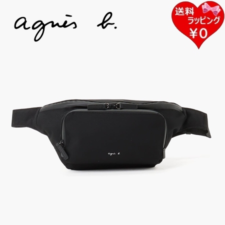 アニエスベー agnes b ボディバッグ ウェストポーチ 軽量 ブラック  ブランド 正規品 新品 ギフト プレゼント 人気 おすすめ 誕生日 記念日 クリスマス 送料無料 ラッピング無料