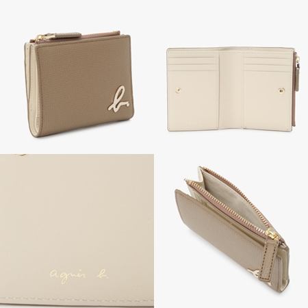 アニエスベー agnes b 財布 折財布 レザー 二つ折り ウォレット
