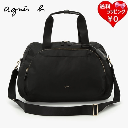 アニエスベー agnes b ショルダーバッグ ナイロンボストンバッグ Maron ブラック レディース ブランド 正規品 新品 ギフト プレゼント 人気 おすすめ 誕生日 記念日 クリスマス 送料無料 ラッピング無料
