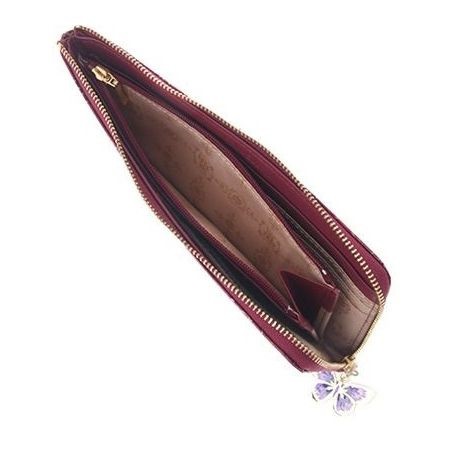 アナスイ 財布 長財布 L字ファスナー 薄マチ ローズハート ワイン ANNASUI｜au PAY マーケット