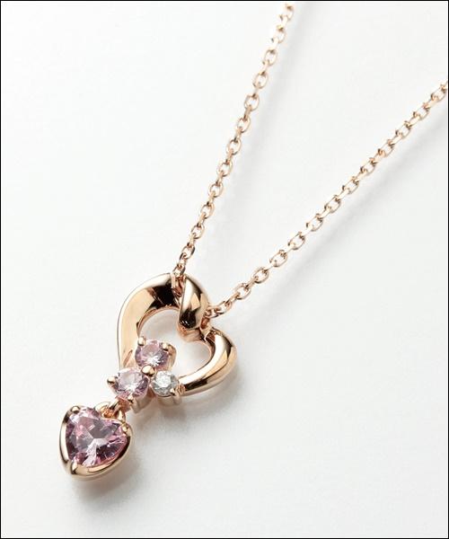 4℃ K10PGオープンハートネックレス 4℃ K10PGオープンハートネックレス