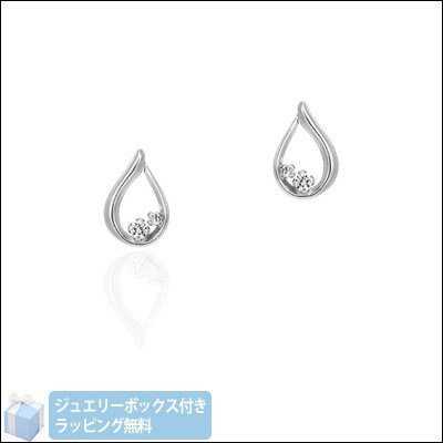 ４℃　ヨンドシー　4月誕生石 K10ホワイトゴールド ピアスの通販は