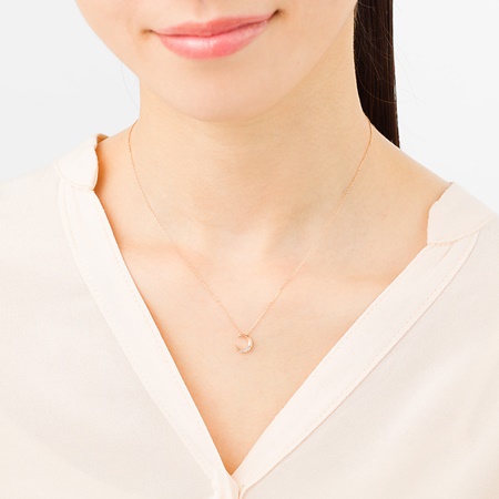 美品 4℃ ネックレス ダイヤモンド ピンクゴールド 10金 ドバイヨンドシー 美品 カナル4℃ ダイヤモンド ピンクゴールド 10K ネックレス