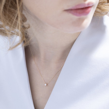 K10 4℃ ネックレス10金キュービックジルコニア