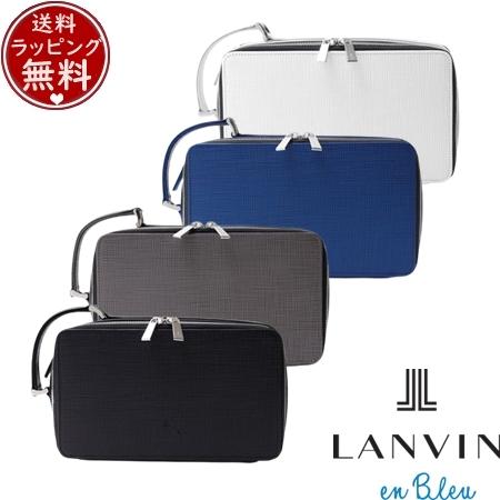 【送料無料】【ラッピング無料】ランバン オン ブルー LANVIN en Bleu セカンドバッグ ゼブダ レザーポーチ ダブルファスナー  の通販は 28,015円