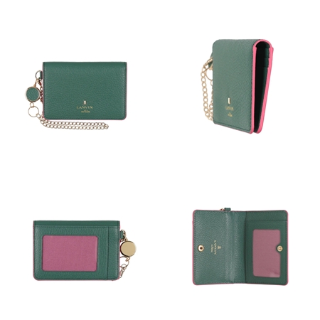 ランバン オン ブルー LANVIN en Bleu パスケース リム リール付き2面