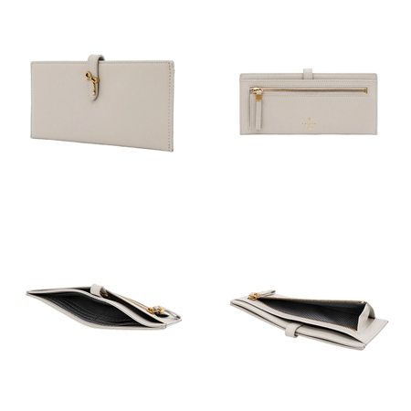 アナスイ 財布 長財布 がま口財布 ファスナー ゴールド(ベージュがかっ