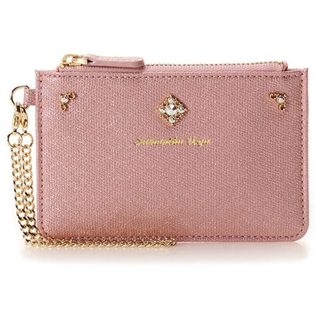 サマンサタバサ パスケース 定期入れ シャイニーワンポイントビジュー ピンクベージュ Samantha Vegaの通販はau Pay マーケット Paris Lounge