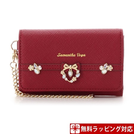 サマンサタバサ キーケース ビジューリース ワインレッド Samantha Vegaの通販はau Pay マーケット Paris Lounge