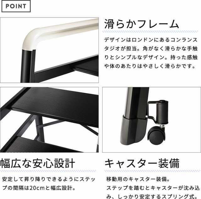 ポイント10倍】【直送品】 長谷川工業 ハセガワ 踏台 キャンバー DE2.0-3B (16396) ブラック 【個人宅配送不可】 【大型】 