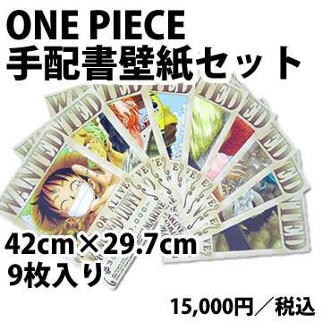One Piece ワンピース シール壁紙 手配書9枚セット 旧世界 42cm 29 7cm