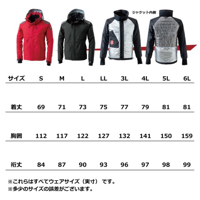 藤和 TSDESIGN 作業服 18246 メガヒートES防水防寒ジャケット 3L-4L 作業服 作業着