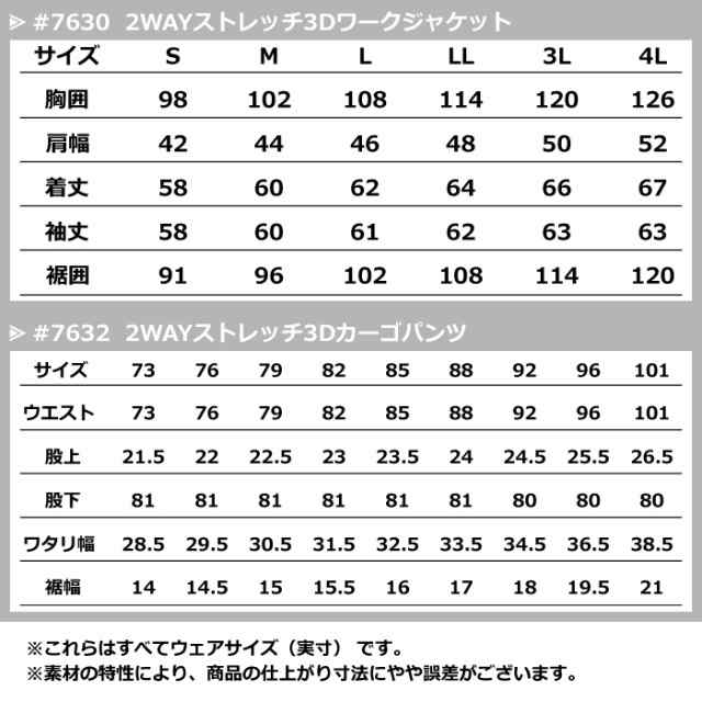 アイズフロンティア 作業服 上下セット 7630 ジャケット と 7632