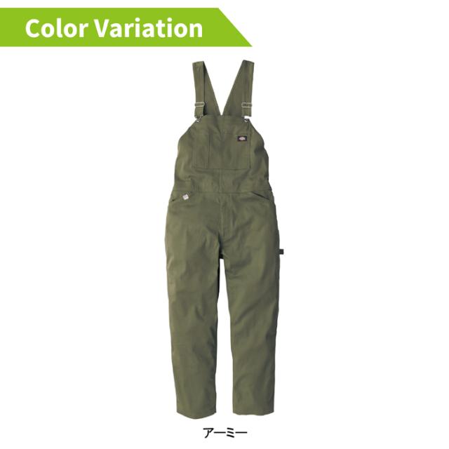 新品 サロペット オーバーオール 2着 DICKIES 5L カーキ アーミー 新品 サロペット オーバーオール 2着 DICKIES 5L カーキ アーミー