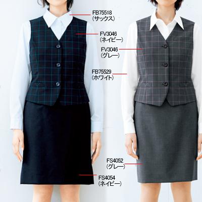 ヌーヴォ FV3046 ベスト 5号-19号 オフィスウェア 事務服 制服_2