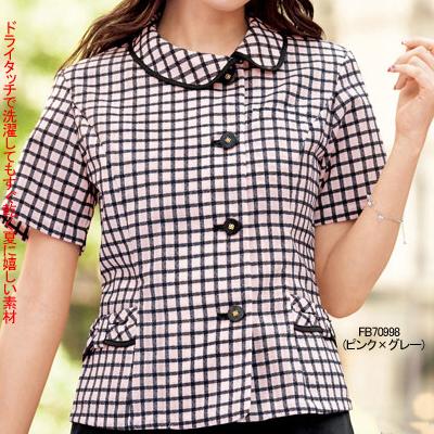 ヌーヴォ FB70988 オーバーブラウス 21号-23号 オフィスウェア 事務服 制服