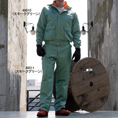 自重堂 作業服 48010 ダブルライナー防寒ブルゾン（フード付） 4L 防寒着 防寒服 秋冬用 防寒ブルゾン 作業着_1