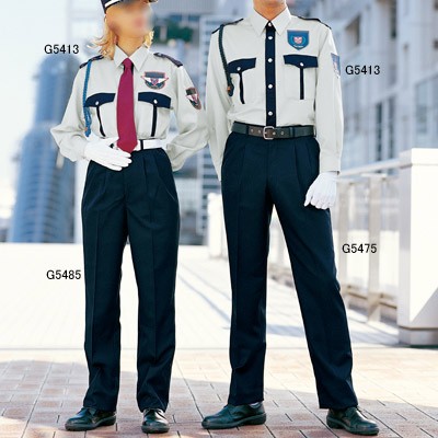 警備服・防犯商品 G-best G5413 冬長袖ペアシャツ SS-4L ワッペンや吊紐は付属なしの通販は