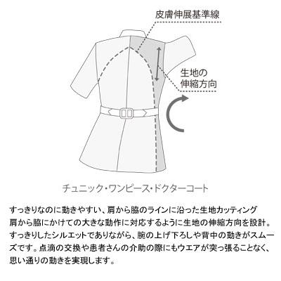 ソワンクレエ HI105 ワンピース S-3L 医療白衣・介護服_2
