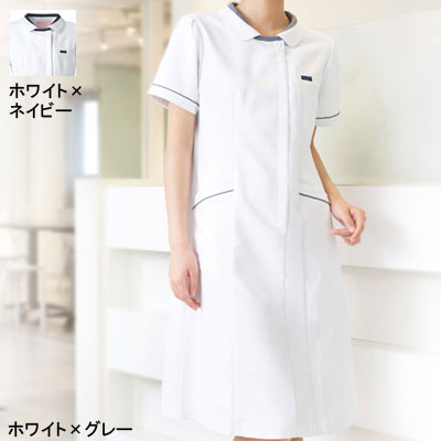 ソワンクレエ 3015EW ワンピース S-4L 医療白衣・介護服
